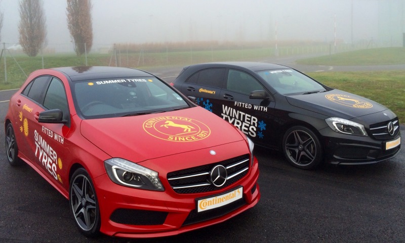 Winter tyre tests at Mercedes-Benz World