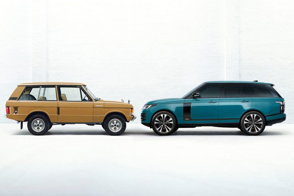 Original Range Rover and the new Range Rover Fifty
