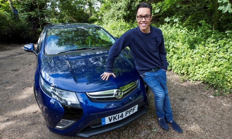 Gok Wan goes electric with a Vauxhall Ampera