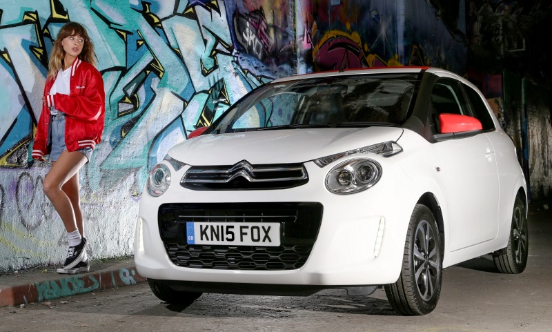Pop star Foxes and her Citroen C1