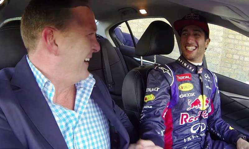 Daniel Ricciardo Infiniti test drive stunt