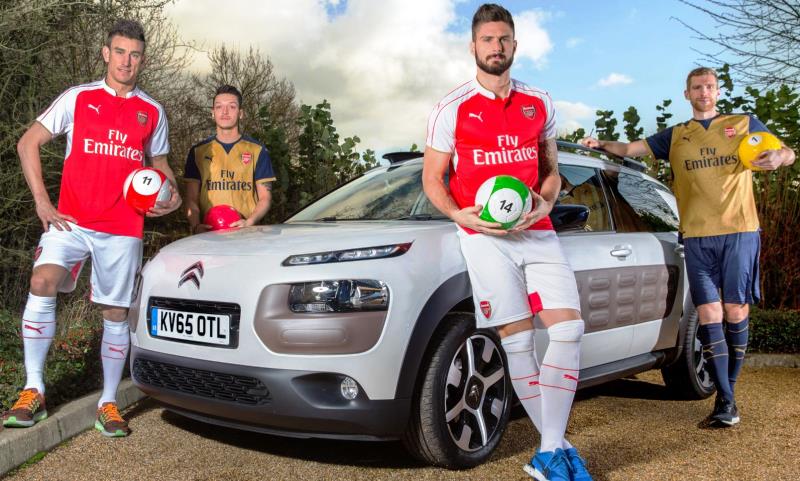 Arsenal stars play Footpool in association with Citroen