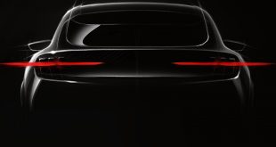 Teaser of Ford’s all-new Mustang-inspired fully-electric performance SUV