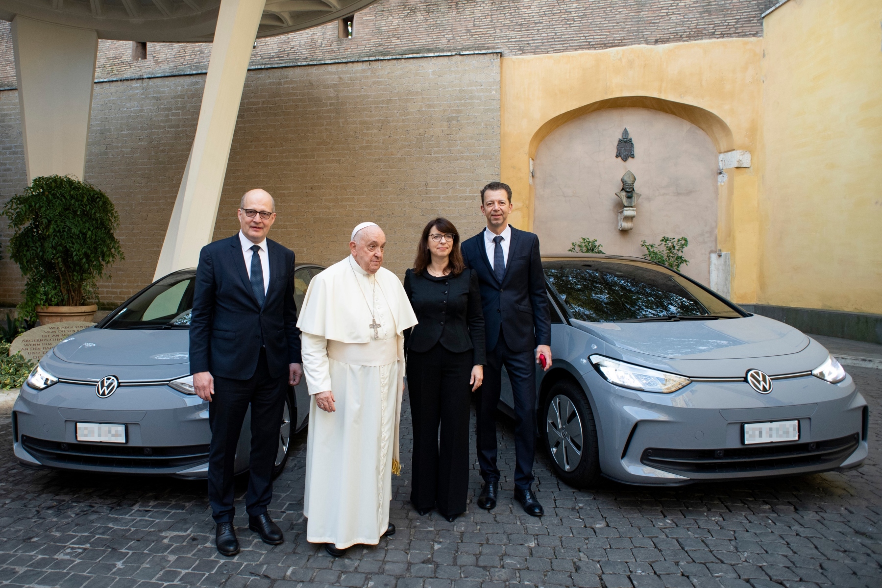 The Pope and Vatican's Volkswagen EVs