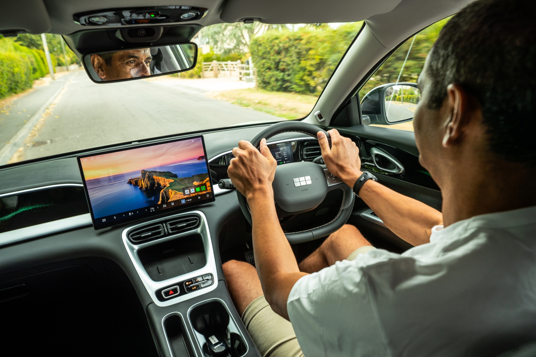 Gareth Herincx driving the Geely EX2